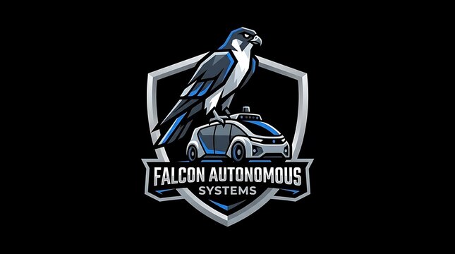 Falcon Autonomous Systems technology logo on black background.