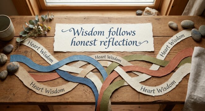 Wisdom follows honest reflection inspiring pathways of heart knowledge