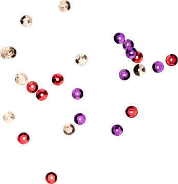 Purple White And Red Glitter Scattered Sequins Confetti Decoration