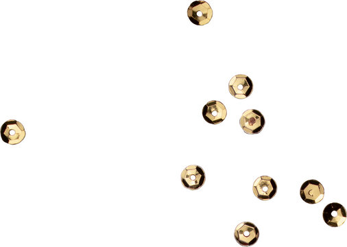 Golden Glitter Scattered Sequins Confetti Decoration