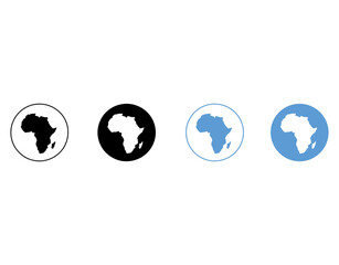 Africa continent map inside circle globe vector illustration © Alhamdulillah Allah 