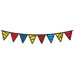 Fototapeta premium minimalist birthday flag icon
