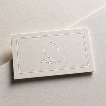 Embossed Soft Business Card Mockup