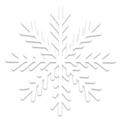 Fototapeta premium Embossed Snowflake Isolated Christmas and Winter Holiday Design Asset Texture PNG