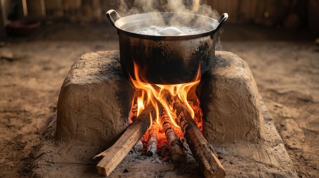 kettle on fire