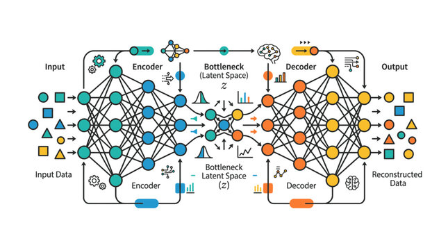 Neural network encoder decoder architectural diagram