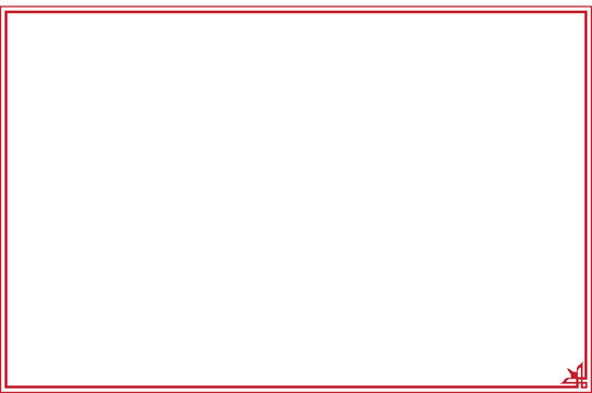 Elements of oriental frames. Red on white rectangle lines border chinese style. Design print for greeting cards, wedding invitations, restaurant menu, royal certificates. Set 49