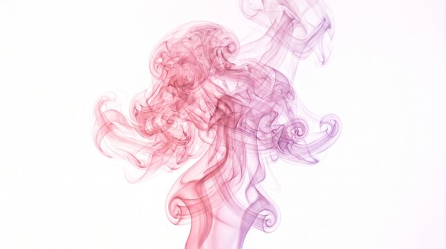 Abstract colorful smoke swirls in red and purple