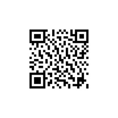 Fototapeta premium A black and white QR code displayed clearly on a plain white background