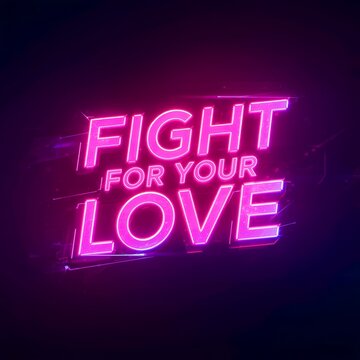 Vibrant neon sign glows with bold, pink lettering