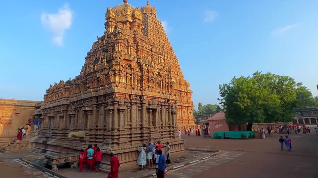 one of the largest Hindu temple of south india. Brihadeeswara Temple. Vast Chola-dynasty temple complex dedicated to Shiva.