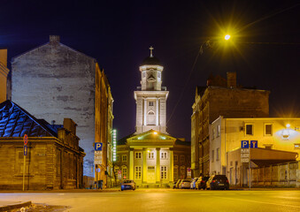 Fototapeta premium Riga Jesus Church Largest Wooden Classical Building in the Baltics, Latvia