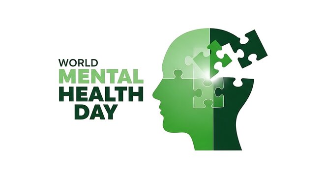 World mental health day awareness campaign logo