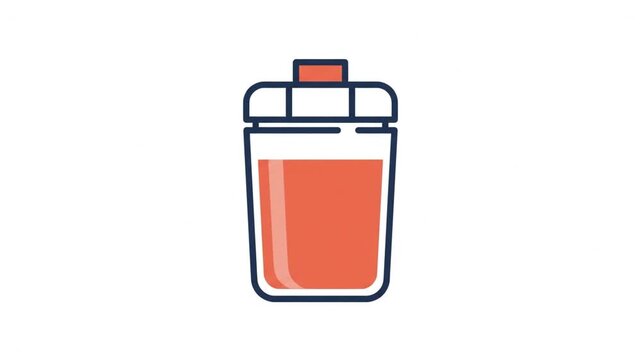 Shaker bottle vector illustration featuring sports nutrition liquid isolated on a clean white background.