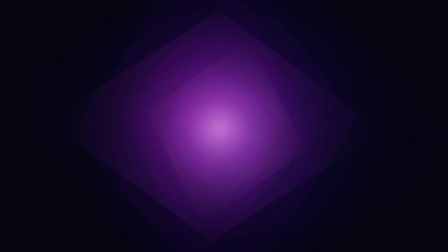 Radiant purple diamond shape glowing against a deep black background