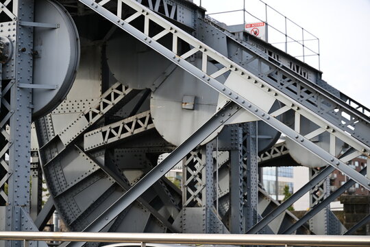 Ireland, Dublin - aerial over Dublin Drawbridge 