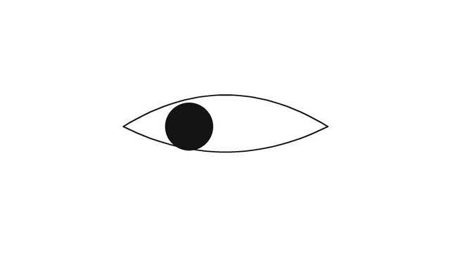 Blinking Eye - Minimalist Flat Icon Loop Animation