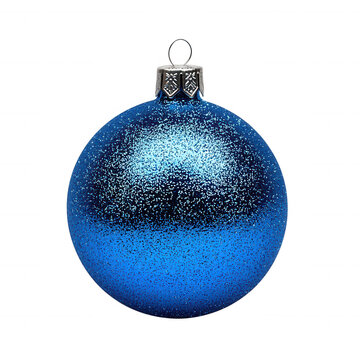 Sparkling blue christmas ornament a glittery bauble reflecting light bringing festive holiday on transparent background cheer