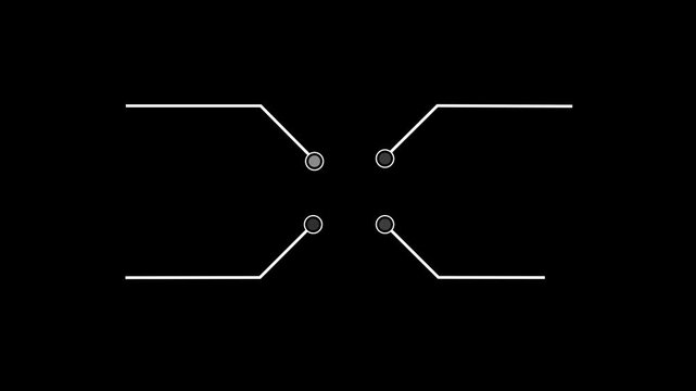 four callout Hud elements animation on black screen, four Call out Hud design, four call out Hud elements frame lines callout animation ant 4k video 