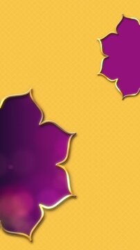 Vertical Diwali festival background with ornate Indian mandala, golden decorative elements, vibrant purple and gold luxury backdrop, festive celebration design with copy space for invitations