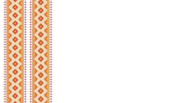 Indigenous Ethnic Tribal Pattern Border Background for Native American Day.