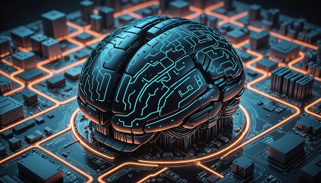 Future concept of ai brain