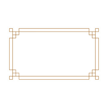 Traditional Korean border frame Oriental traditional Korean decorative frame template vector illustration