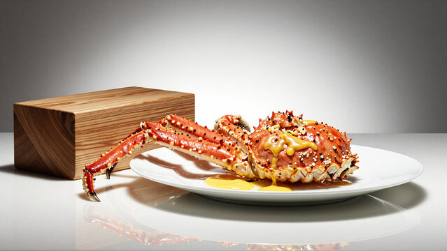 Gourmet King Crab Leg with Melted Butter Sauce