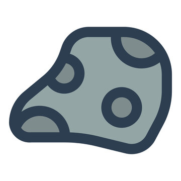 asteroid filled outline icon