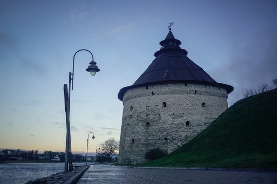 Ancient stone Pskov Kremlin fortress