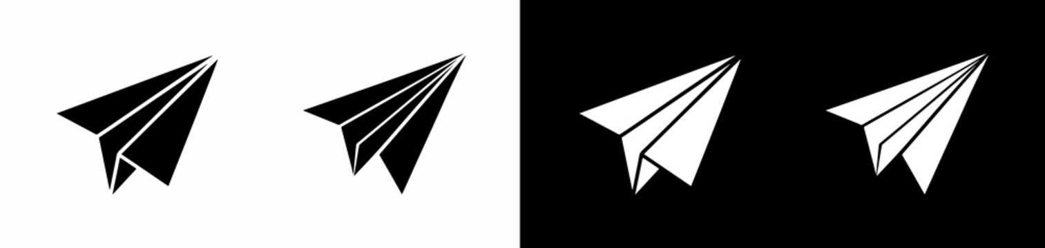 Paper Airplane Vector Icons Isolated on Clean Background Ready for Design Projects