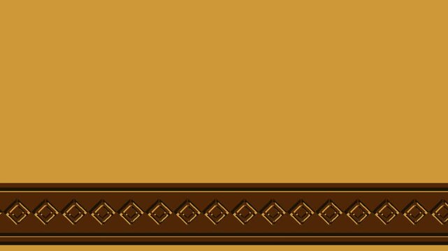 Native American Day Background with Traditional Indigenous Geometric Border Pattern.
