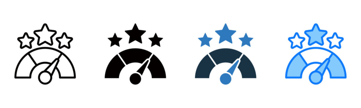 Performance icon multiple style vector illustration