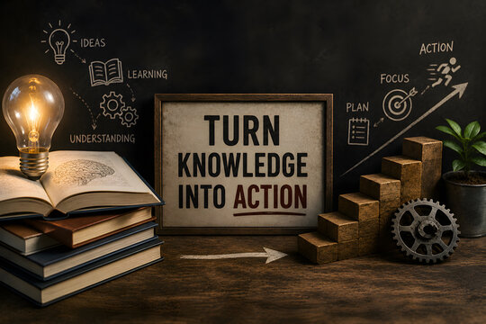 Turn Knowledge Into Action &ndash; Learning, Ideas and Action Concept