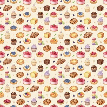 seamless pattern with sweets