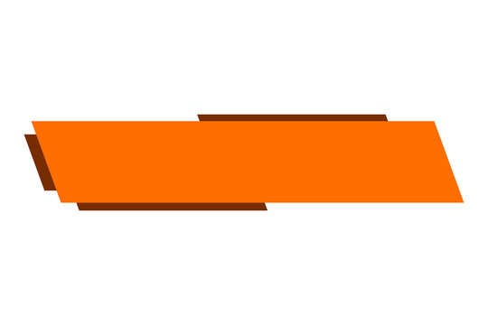 Orange and Dark Brown Slanted Lower Third Banner Graphic Element Isolated on Transparent Background