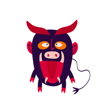 red devil with a horns