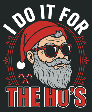 Festive illustration of a bearded man wearing sunglasses and santa hat on transparent background beardedman vectorart graphicdesign santahat whiskers holidayseason