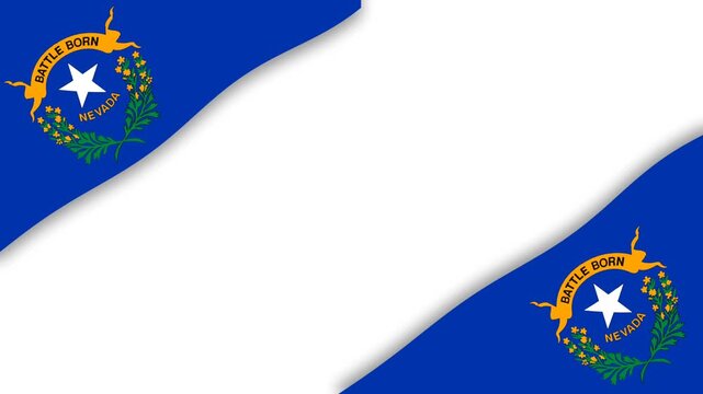 Nevada Flag Frame Template for Native American Day and State Heritage Events.
