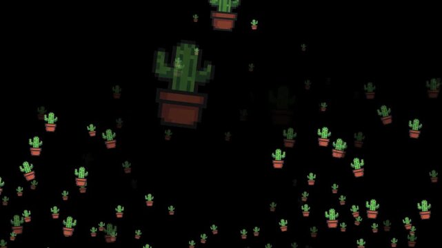 pixel art, cactus, desert, 8 bit, retro, cacti, saguaro, succulent, spike, thorn, green plant, arid, botanical, nature, flora, landscape, wild west, western, game asset, 16 bit, arcade, gaming, sprite