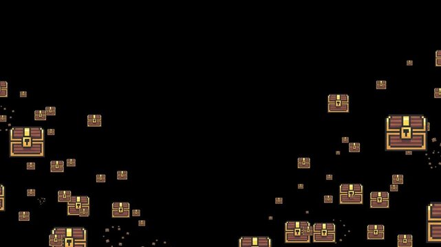 pixel art, treasure chest, 8 bit, retro, game asset, wooden box, gold container, loot, reward, closed chest, rpg asset, dungeon, quest, 16 bit, arcade, gaming, sprite, 80s, 90s, nostalgia, vintage, vi