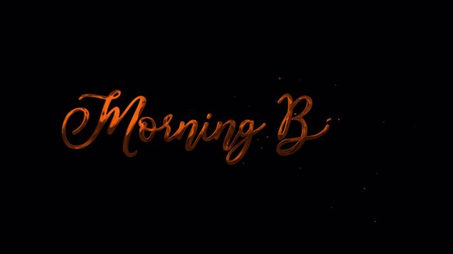 Morning Brew Mocha Handwriting Animation with animated script reveal rendered in 4K resolution transparent background