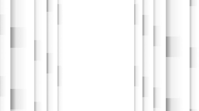 Minimalist vertical gray lines moving on white background. 4K Video