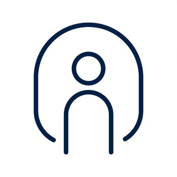Animated Blue Line Art User Profile Icon