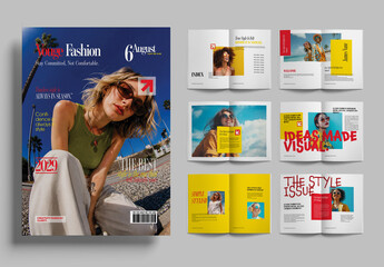 Fashion Magazine Editorial Template With Luxury Magazine Layout Design