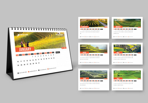 Desk Calendar Layout
