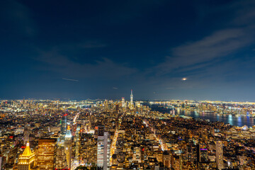 Obraz premium New York City Night View from Empire State