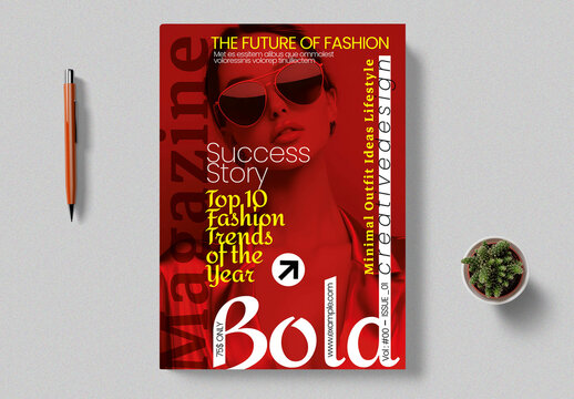 Modern Fashion Magazine Cover Page Design