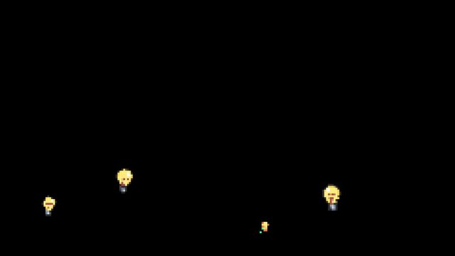 pixel art light bulb, 8-bit lightbulb, 16-bit lamp, retro idea icon, glowing light bulb, electricity, energy, solution, innovation, creativity, bright idea, inspiration, brainstorm, power, glass bulb,