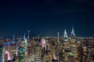Fototapeta premium New York City Night View from Empire State